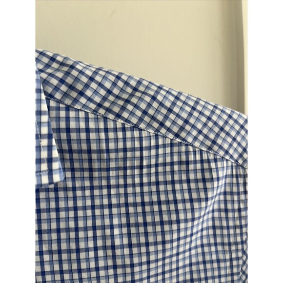 EUC Ralph Lauren Purple Label Shirt Mens Blue Check Button Sz 15.5 Italy - Picture 6 of 12